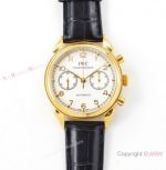 Swiss 7750 Replica IWC Portuguese Chronograph Watch Yellow Gold Case